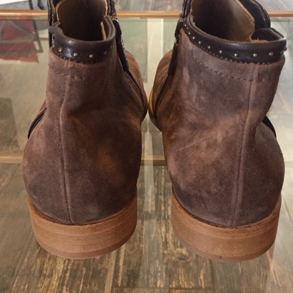 Italeau Miralda Water Resistant Tan Suede Bootie - Picture 8 of 8